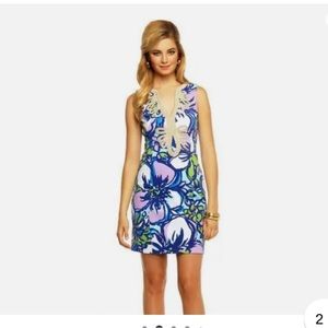 Lilly Pulitzer Janice Shift Dress in Spectrum Blu Catwalk. Size M